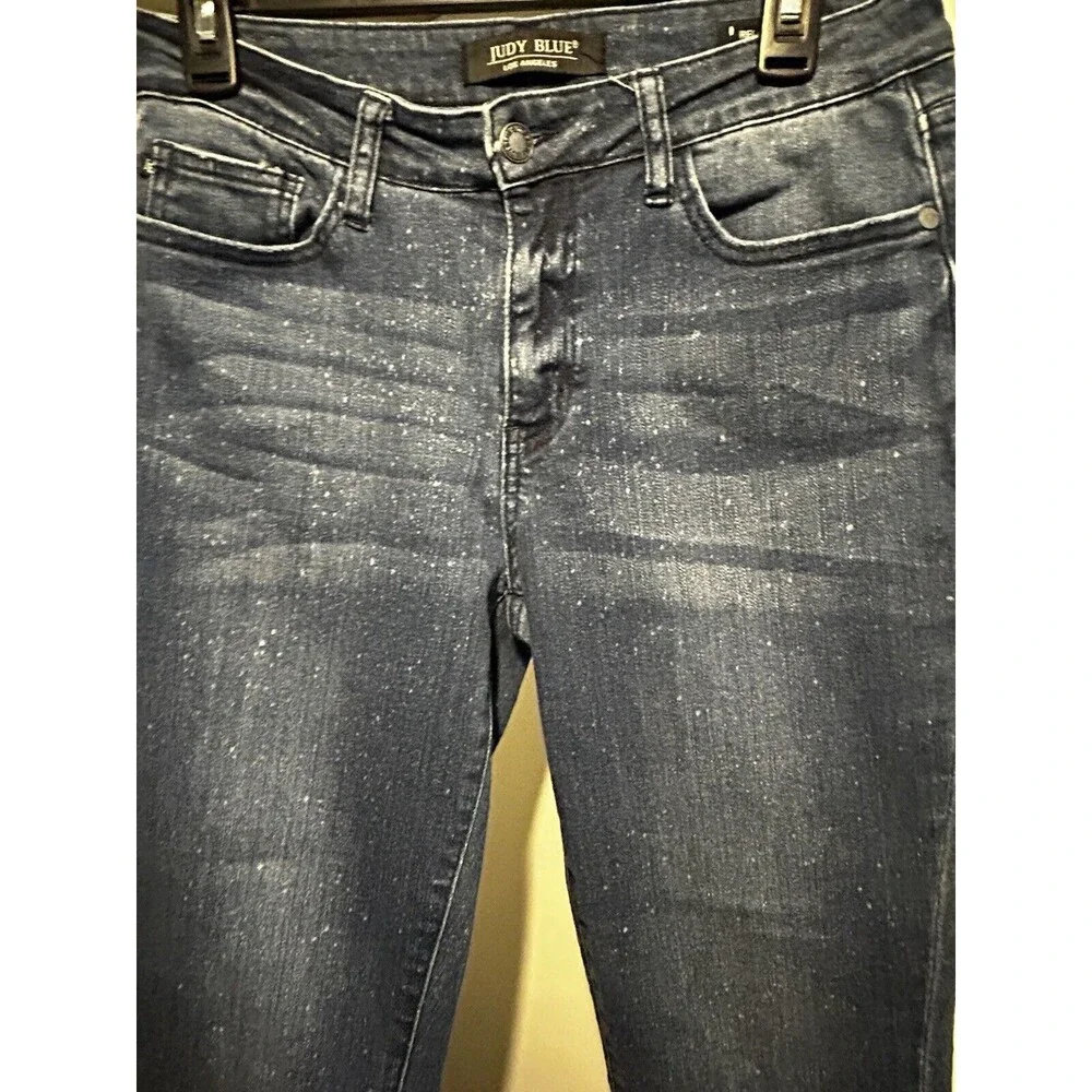 JUDY BLUE Relaxed Fit Speckled Womens Jeans Size 9/29 Blue Splattered